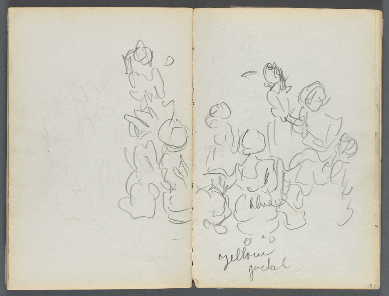 Szkicownik, The Dells, nr 127, strony 074 i 75: Rysunki z kolorowymi notatkami autorstwa Maurice Prendergast