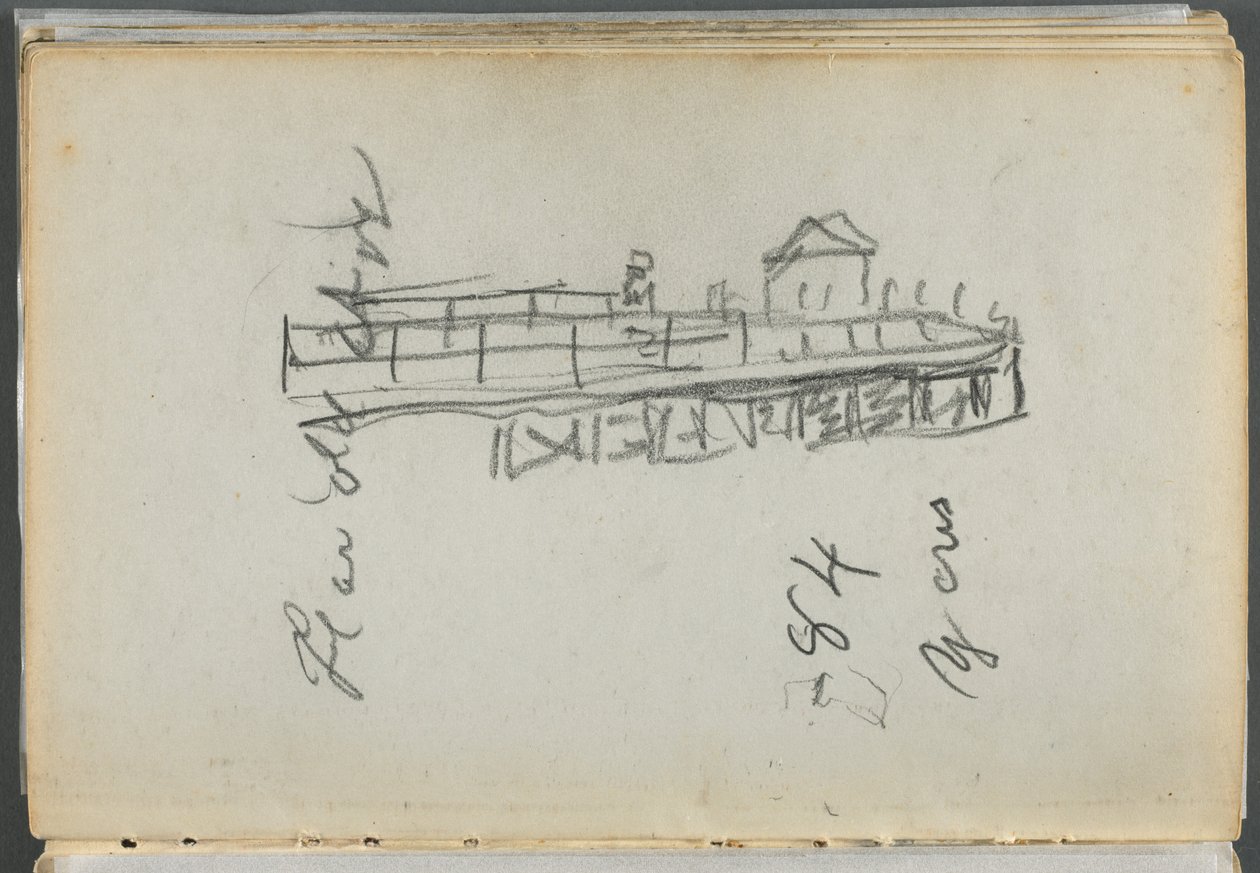 Szkicownik, The Dells, nr 127, strona 186: Dok autorstwa Maurice Prendergast