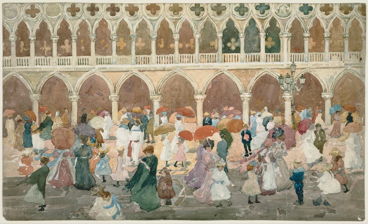 Światło słoneczne na Piazzetcie autorstwa Maurice Prendergast