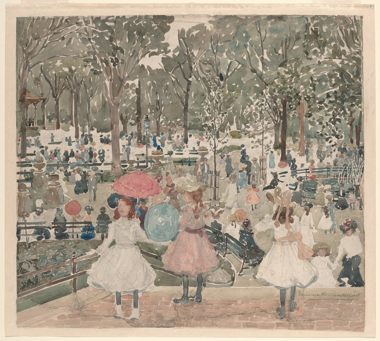 The Mall, Central Park autorstwa Maurice Prendergast