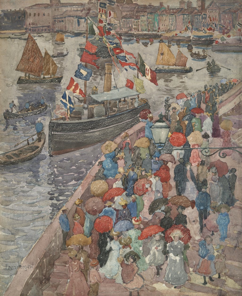 Nabrzeże, Wenecja (awers); Venetia Marina (rewers) autorstwa Maurice Prendergast