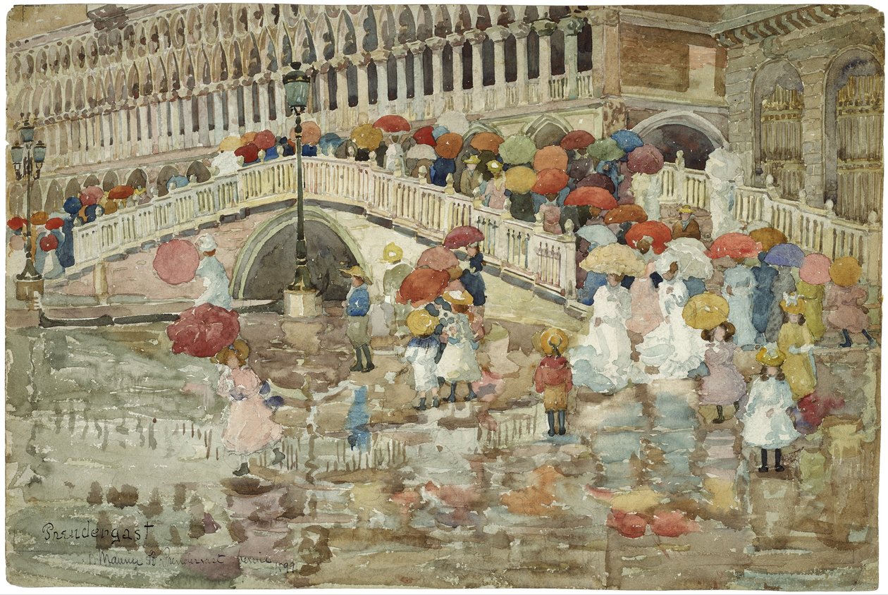 Parasole w deszczu autorstwa Maurice Prendergast