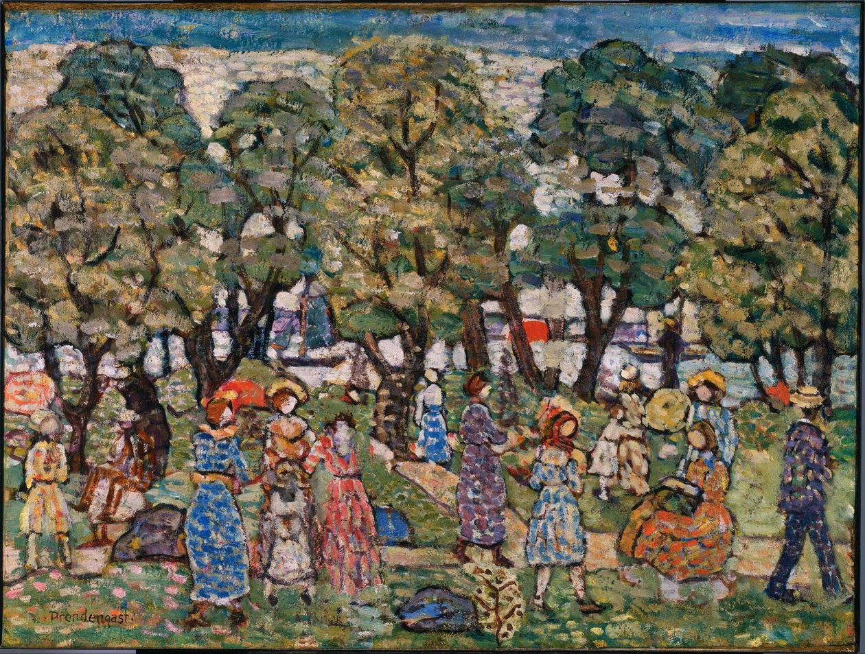 Pod drzewami autorstwa Maurice Prendergast