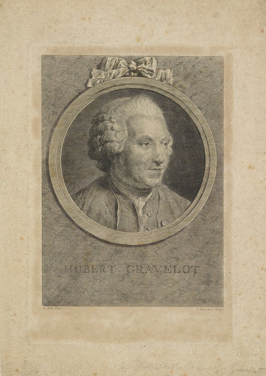Hubert Gravelot, rytowany przez Jeana Massarda Starszego (1740-1822), ok. 1770 autorstwa Maurice Quentin de La Tour