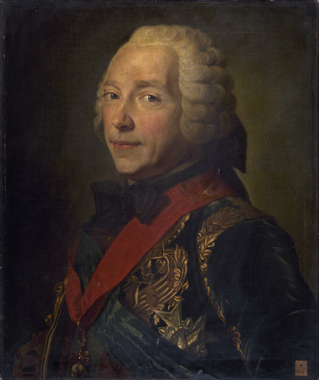 Portret Karola Ludwika Augusta Fouquet, księcia Belle-Isle 1684-1761. autorstwa Maurice Quentin de La Tour