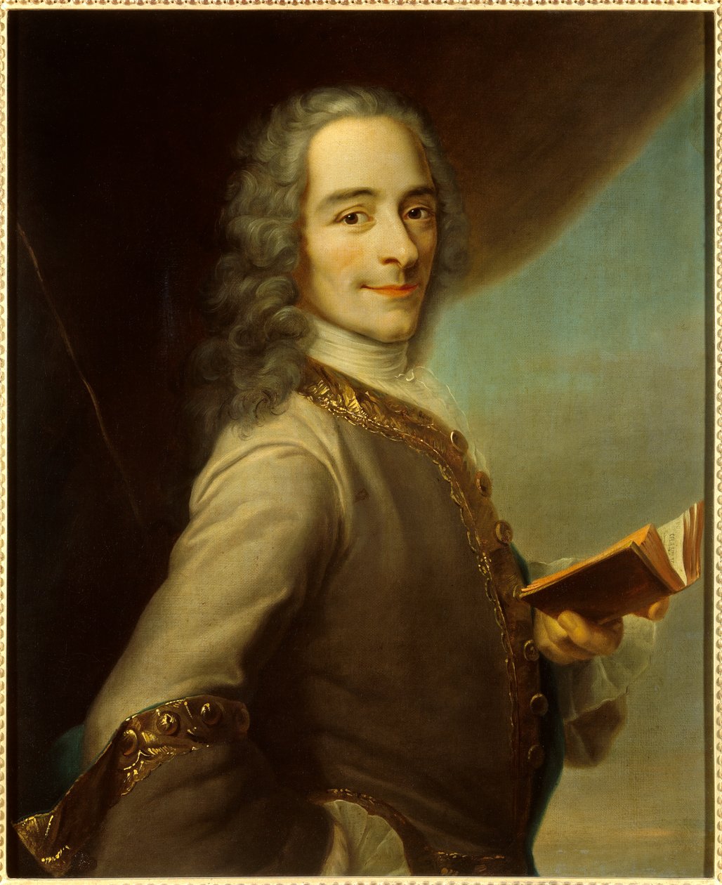 Portret Francois Marie Arouet z Voltaire autorstwa Maurice Quentin de La Tour