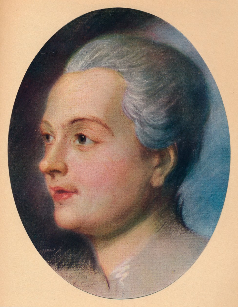 Portret damy, c1751 autorstwa Maurice Quentin de La Tour