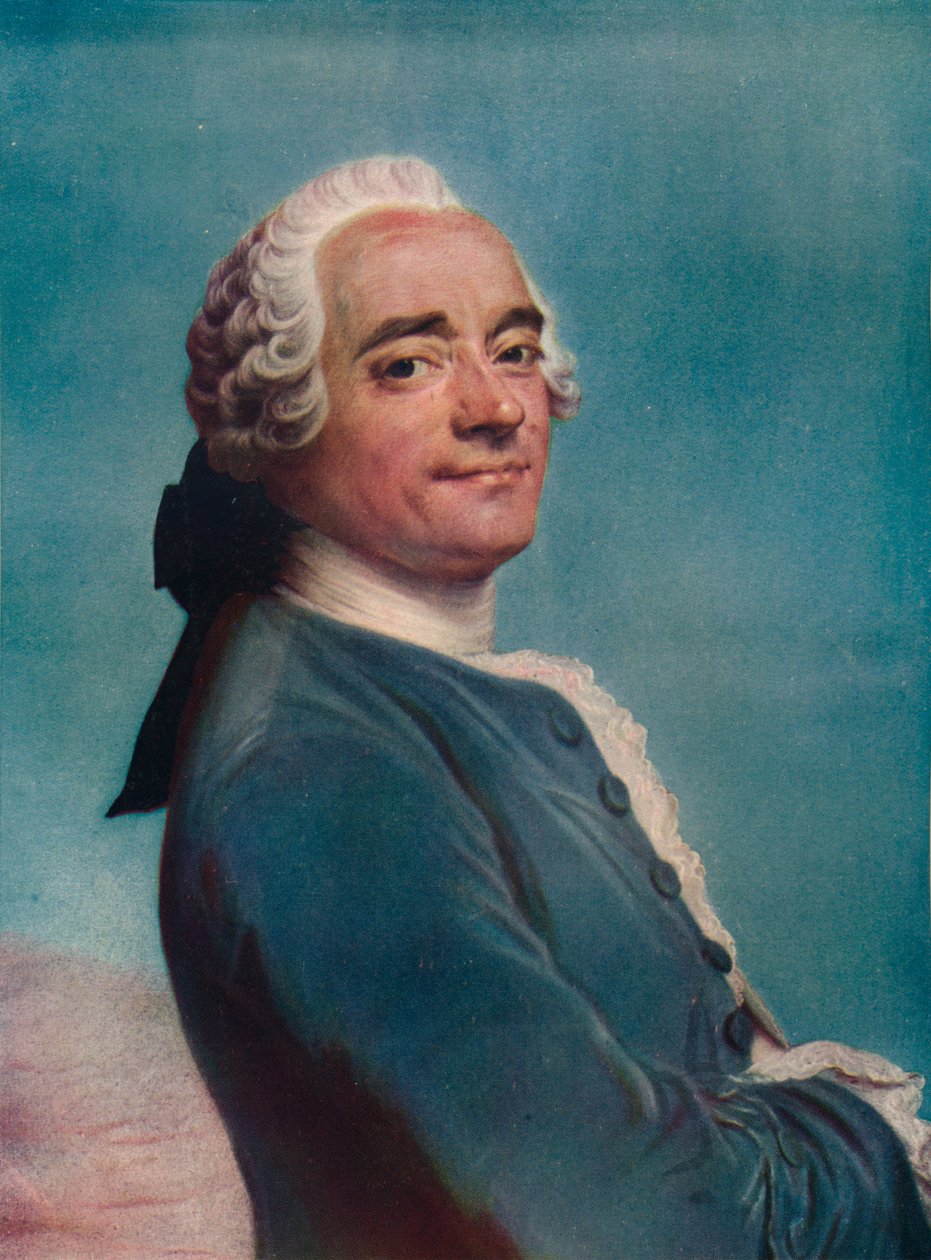 Autoportret z koronkowym żabotem, c1750 autorstwa Maurice Quentin de La Tour