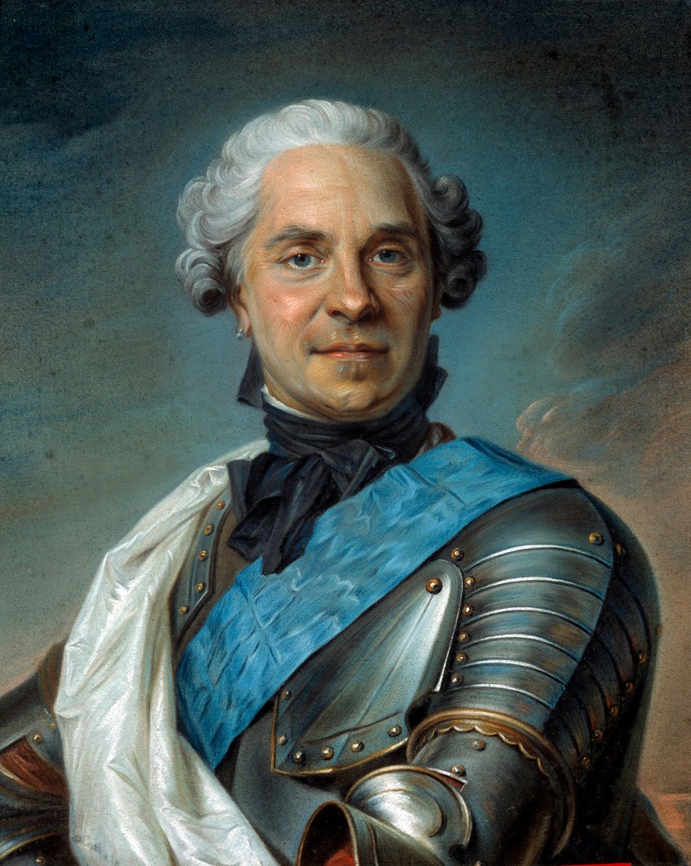 Marszałek Saksonii: Portret Hermanna Maurycego, hrabiego Saksonii (1696-1750) – Maurice Quentin Delatour dit Quentin De La Tour (De Latour) (1704-1788) XVIII wiek - „”Marszałek Saksonii””: portret Hermann Maurice, hrabia Saksonii (1696-1750) autorstwa Maurice Quentin de La Tour