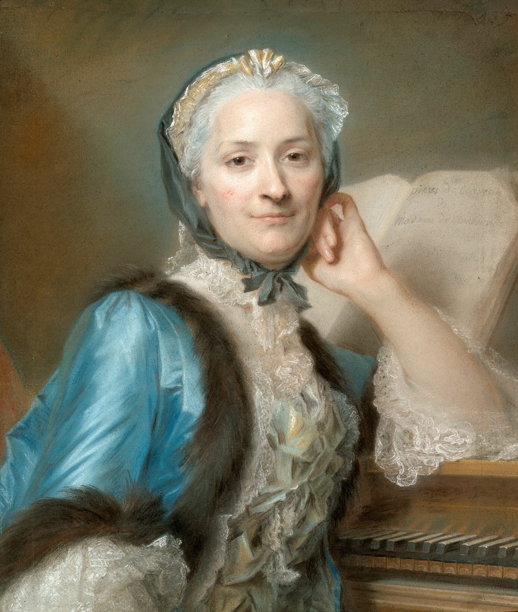 Portret Madame Anne-Jeanne Cassanéa de Mondonville, z domu Boucon (1708-1780) autorstwa Maurice Quentin de Latour