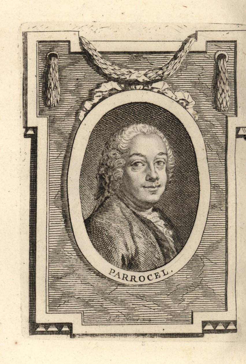 Charles Parrocel, francuski malarz. autorstwa Maurice Quentin de la (after) Tour
