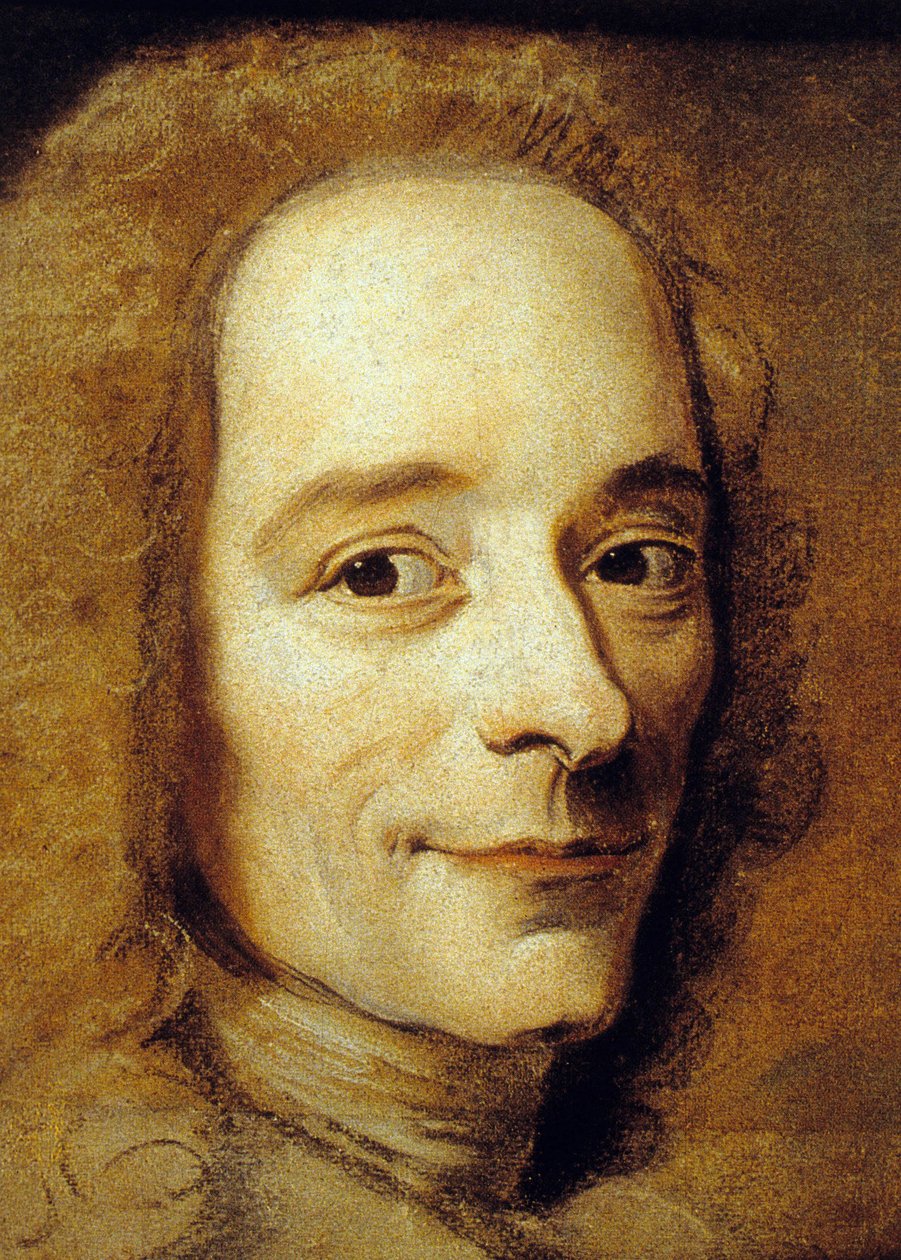 Francois Marie Arouet aka Voltaire (pastel na papierze) autorstwa Maurice Quentin de La Tour
