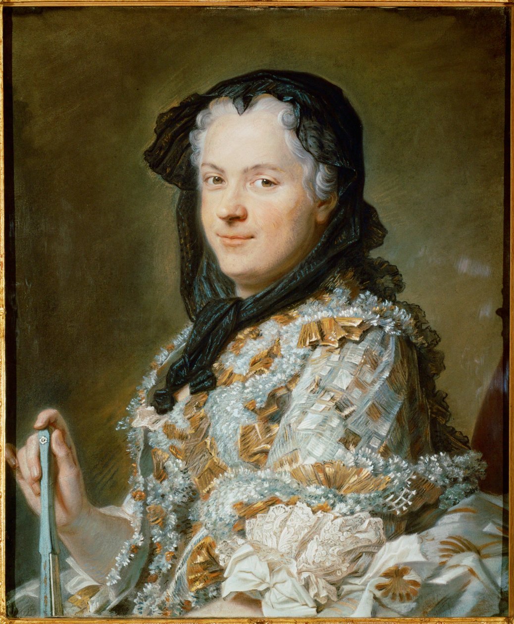 Królowa Maria Łęczyńska, żona Ludwika XV... autorstwa Maurice Quentin de La Tour