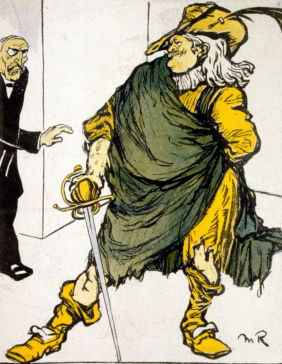 Karykatura na talerzu masła autorstwa Maurice Radiguet