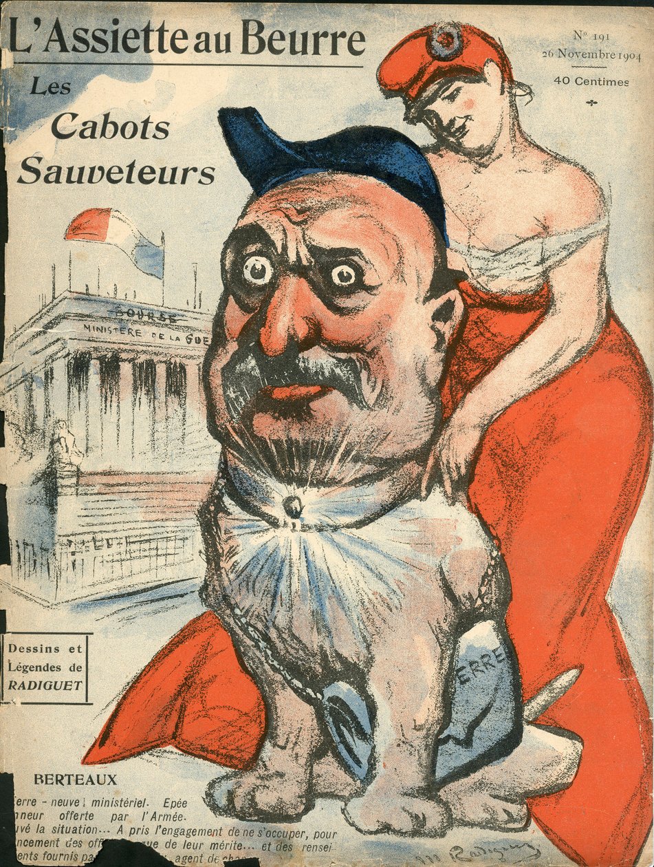 Okładka „L’Assiette au Beurre”, Satyryczna w kolorach autorstwa Maurice Radiguet