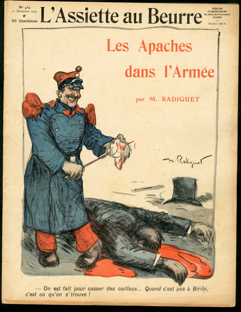 Okładka „L’Assiette au Beurre”, numer 454, Satyryczna w kolorach autorstwa Maurice Radiguet