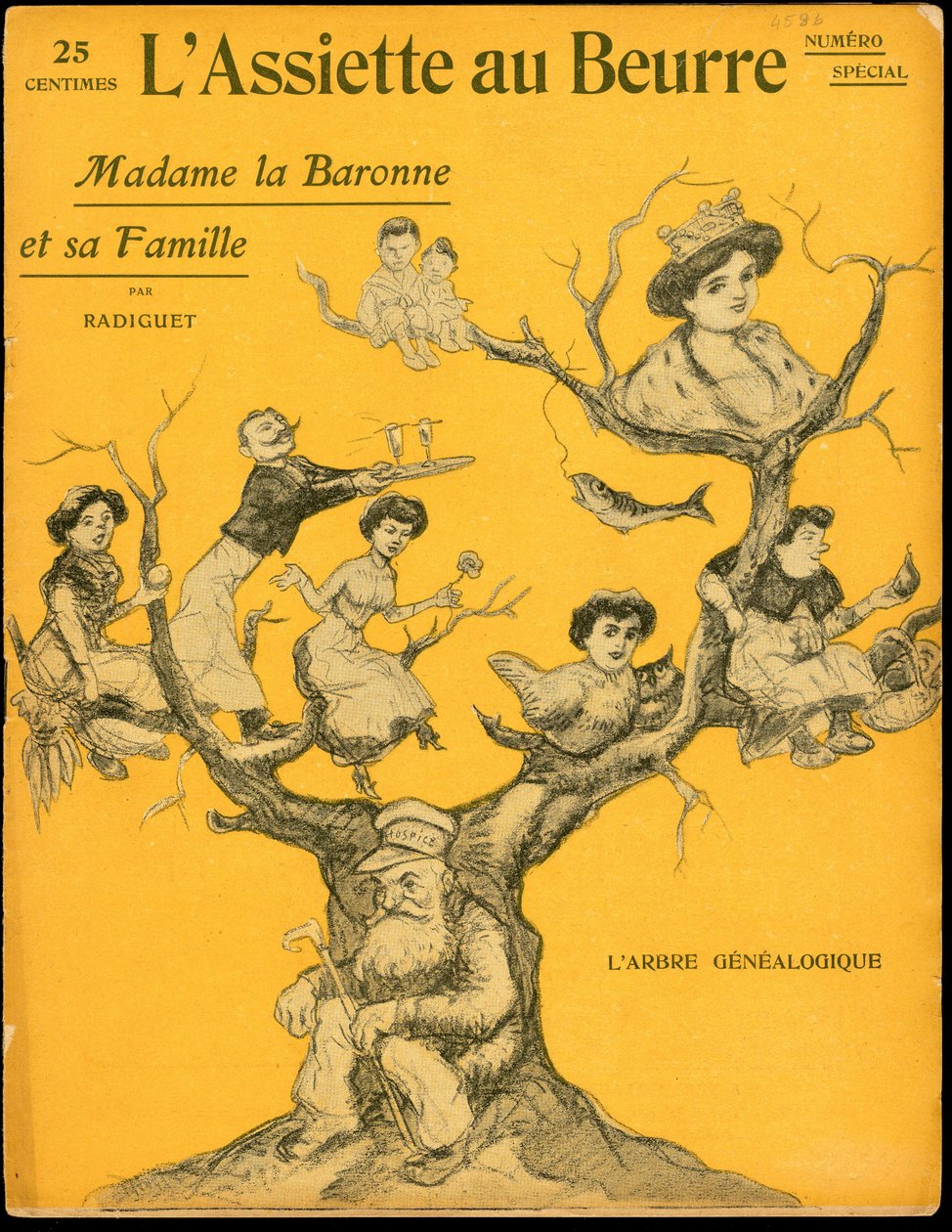 Okładka „L’Assiette au Beurre”, numer 458, Satyryczna w kolorach autorstwa Maurice Radiguet