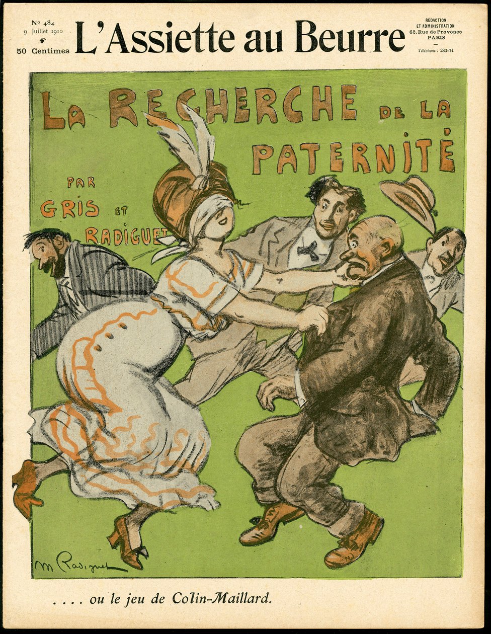 Okładka „L’Assiette au Beurre”, numer 484, Satyryczna w kolorach autorstwa Maurice Radiguet