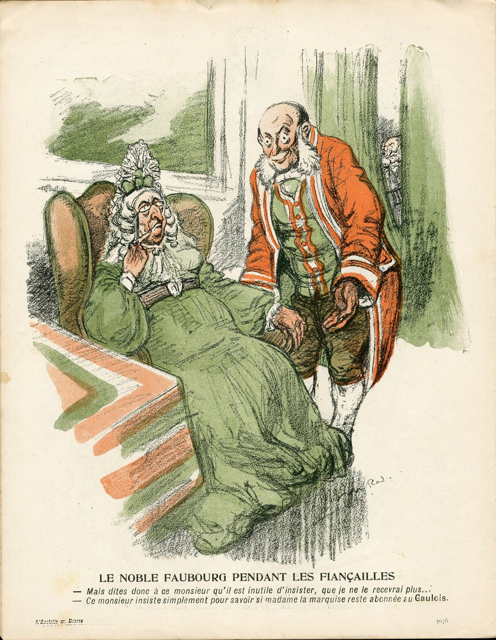 Talerz Maślany, numer 185, kolor satyryczny autorstwa Maurice Radiguet