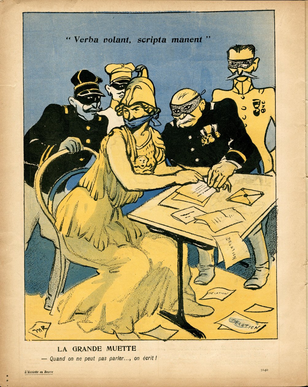 Talerz Maślany, numer 188, kolor satyryczny autorstwa Maurice Radiguet