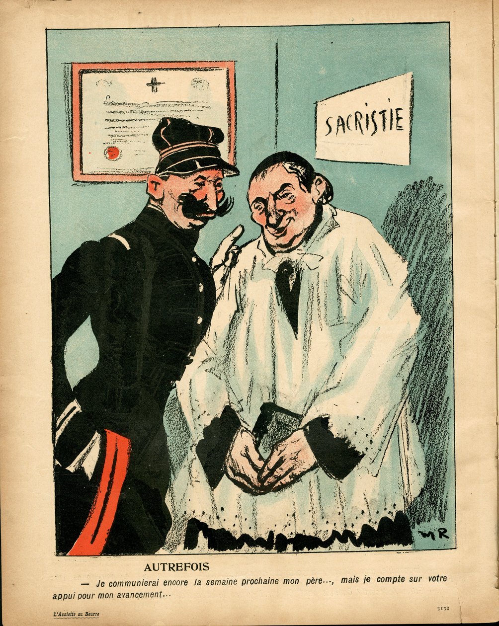 Talerz Maślany, numer 188, kolor satyryczny autorstwa Maurice Radiguet