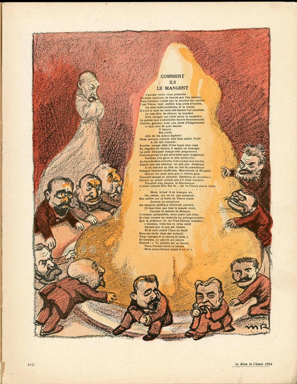 Talerz Maślany, numer 195, Satyryczny w Kolorach autorstwa Maurice Radiguet