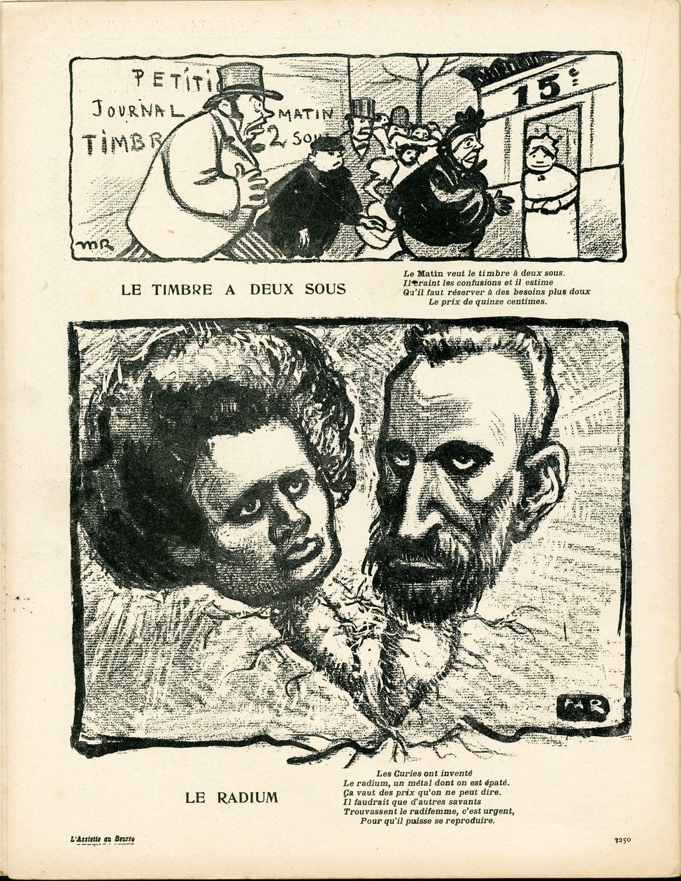 Talerz Maślany, numer 195, kolor satyryczny autorstwa Maurice Radiguet