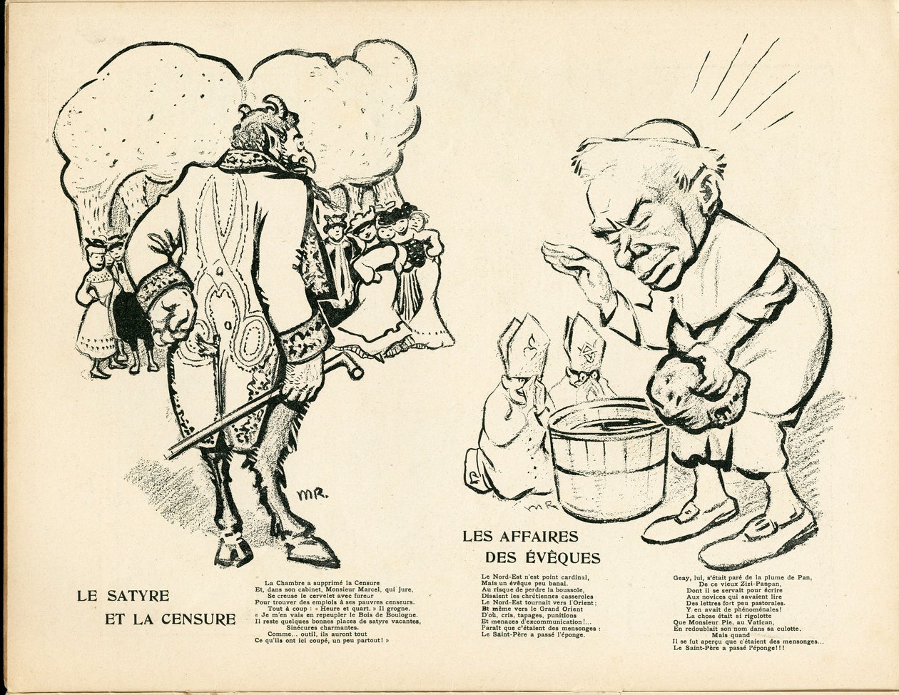 Talerz Maślany, numer 195, kolor satyryczny autorstwa Maurice Radiguet