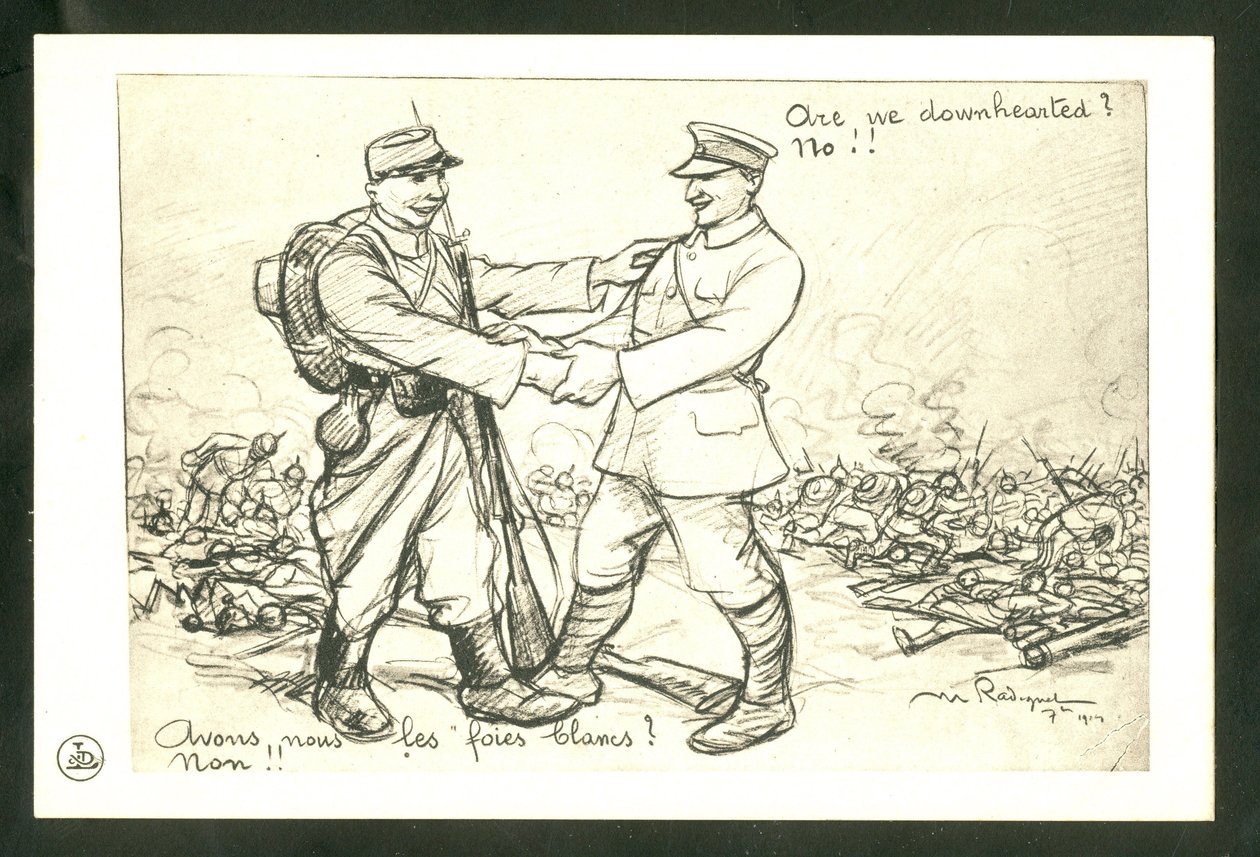 Pocztówka, satyryczna czarno-biała autorstwa Maurice Radiguet
