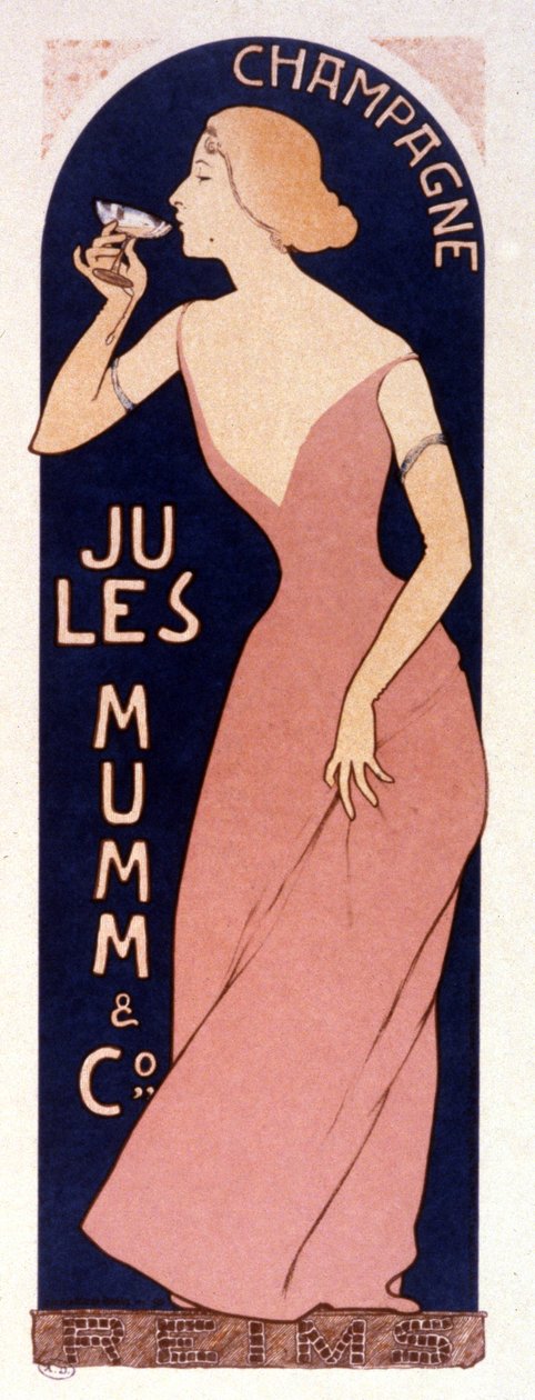 Szampan Jules Mumm autorstwa Maurice Realier Dumas