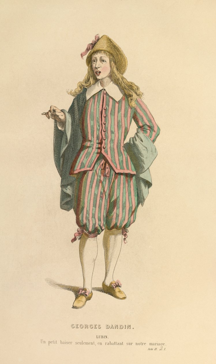 Kostium do roli Lubina, ok. 1868 r. (rycina) autorstwa Maurice Sand