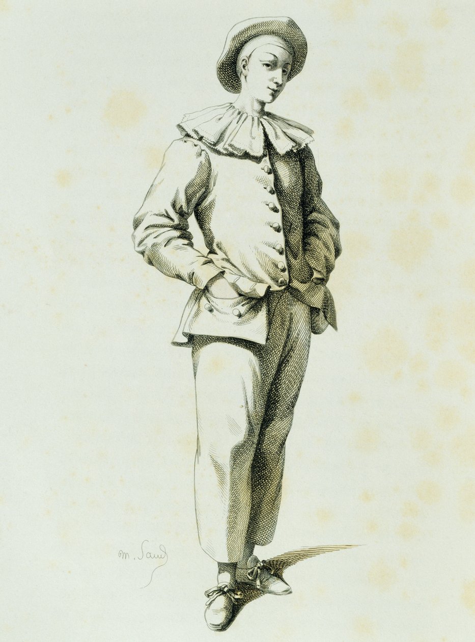 Pedrolino, Maurice Sand (1823-1889) autorstwa Maurice Sand