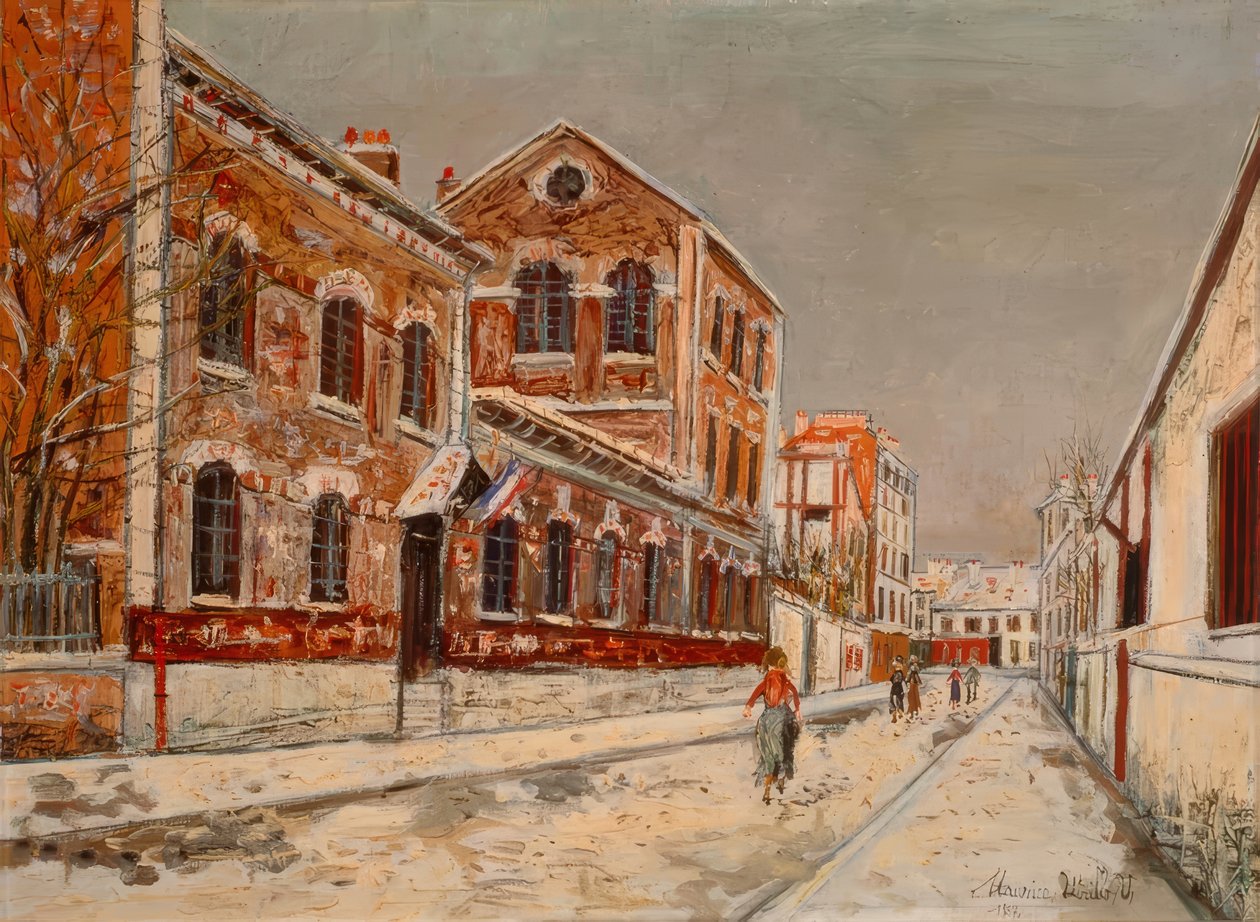 Szkoła na przedmieściach (Ecole en banlieu) autorstwa Maurice Utrillo