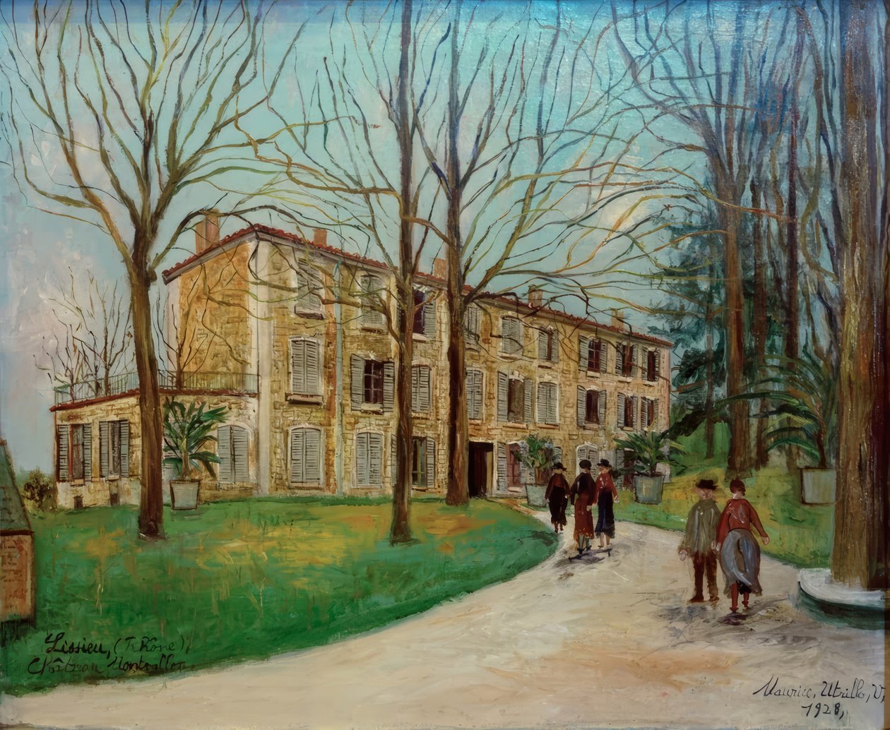Zamek Montvallon w Lissieu (Rodan) autorstwa Maurice Utrillo