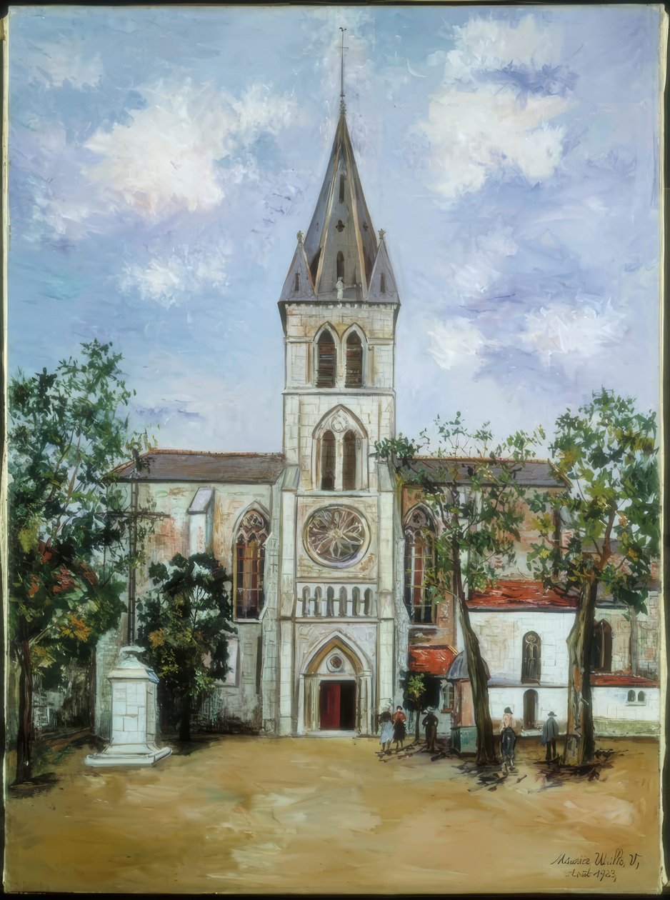 Kościół św. Piotra, Orthez, Pireneje autorstwa Maurice Utrillo