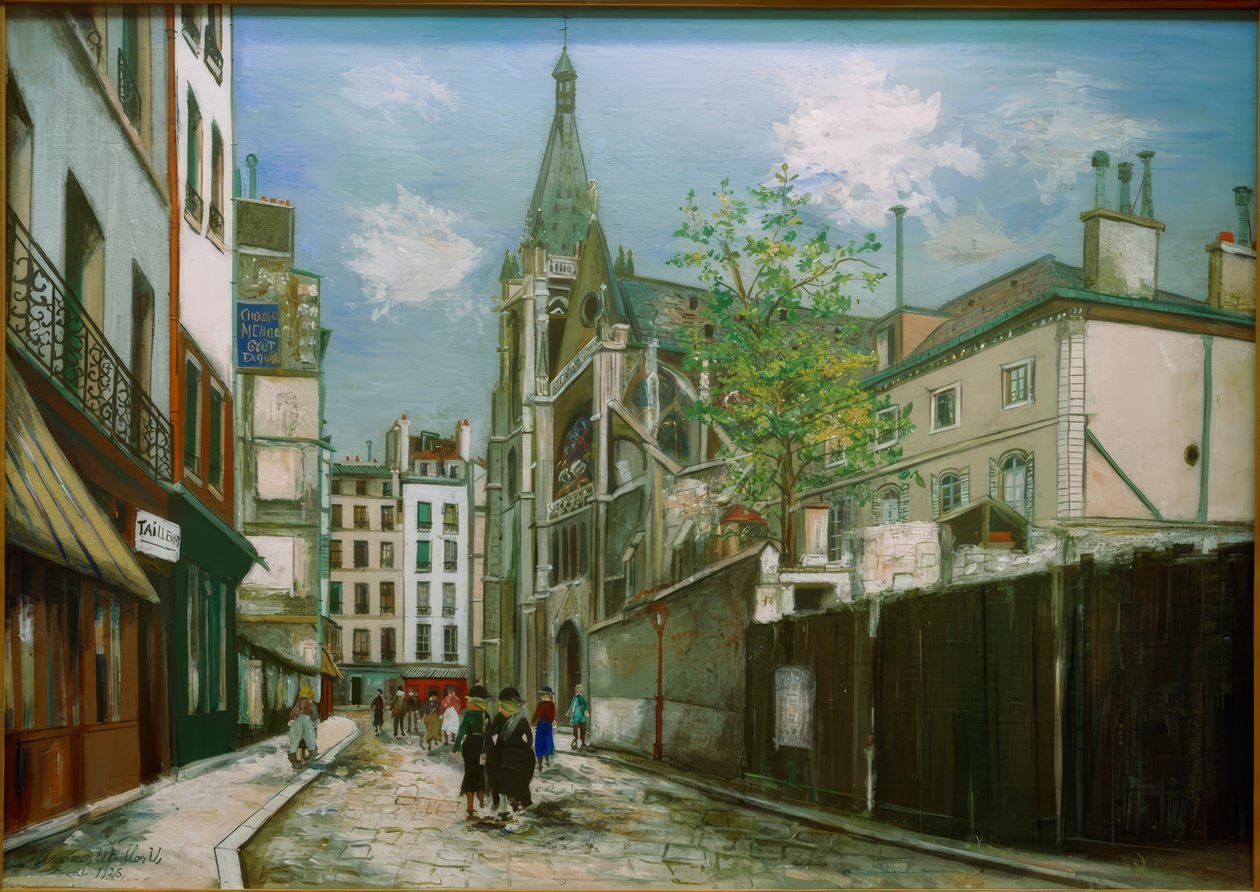 Kościół Saint-Séverin w Paryżu autorstwa Maurice Utrillo