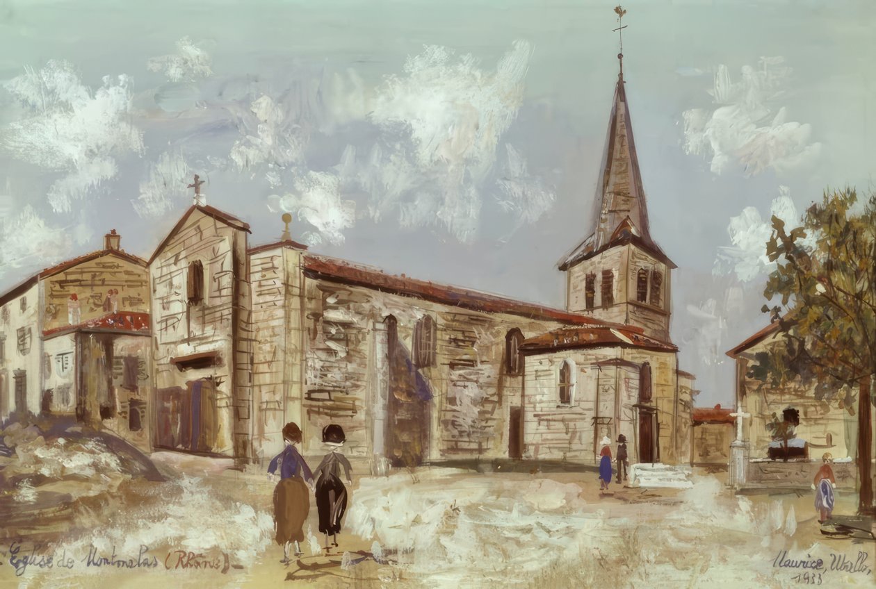 Kościół w Montmelas autorstwa Maurice Utrillo