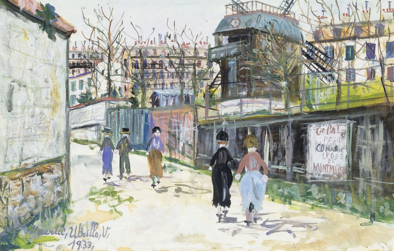 Młyn Galette, Montmartre autorstwa Maurice Utrillo