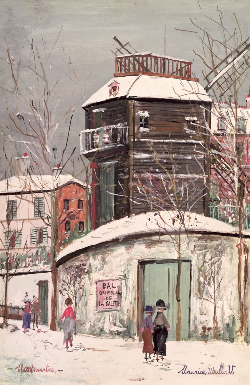 Le Moulin de la Galette, ok. 1933 r. (olej na płótnie) autorstwa Maurice Utrillo