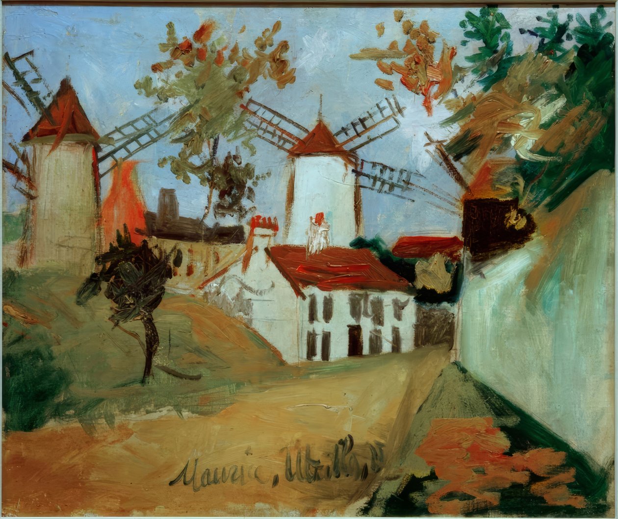 Trzy młyny Montmartre autorstwa Maurice Utrillo