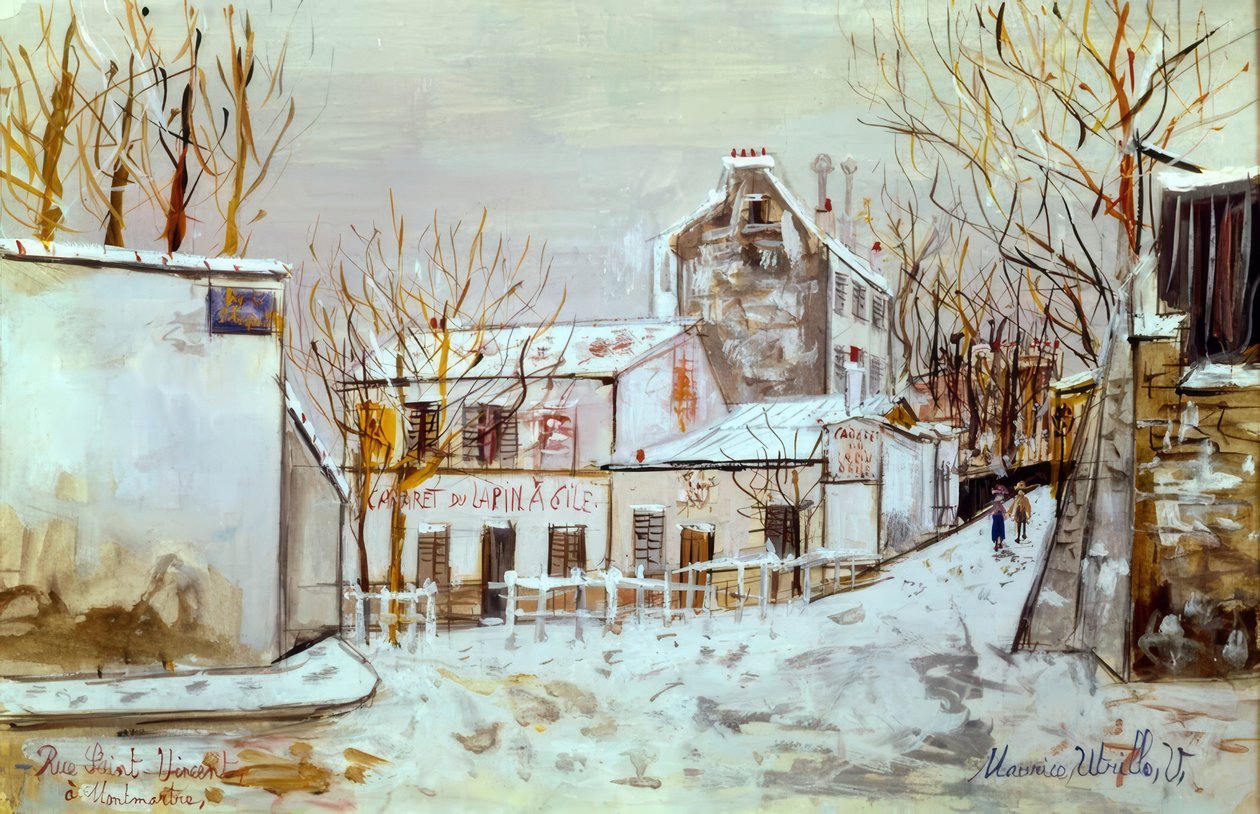 Montmartre, ulica Saint-Vincent autorstwa Maurice Utrillo