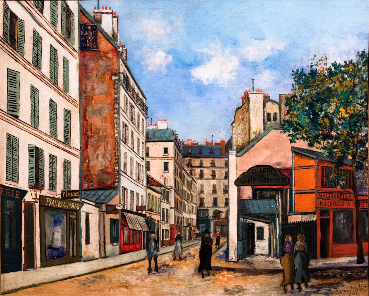 Rue Bayen w Paryżu, ok. 1915 r. (olej na płótnie) autorstwa Maurice Utrillo