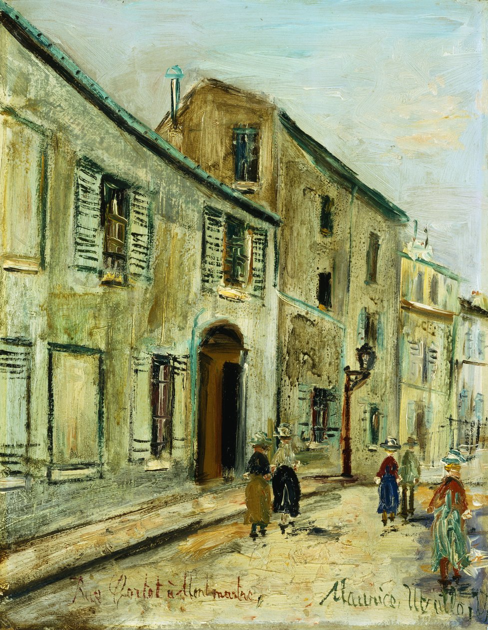 Rue Corot a Montmartre, ok. 1930 r. (olej na desce) autorstwa Maurice Utrillo