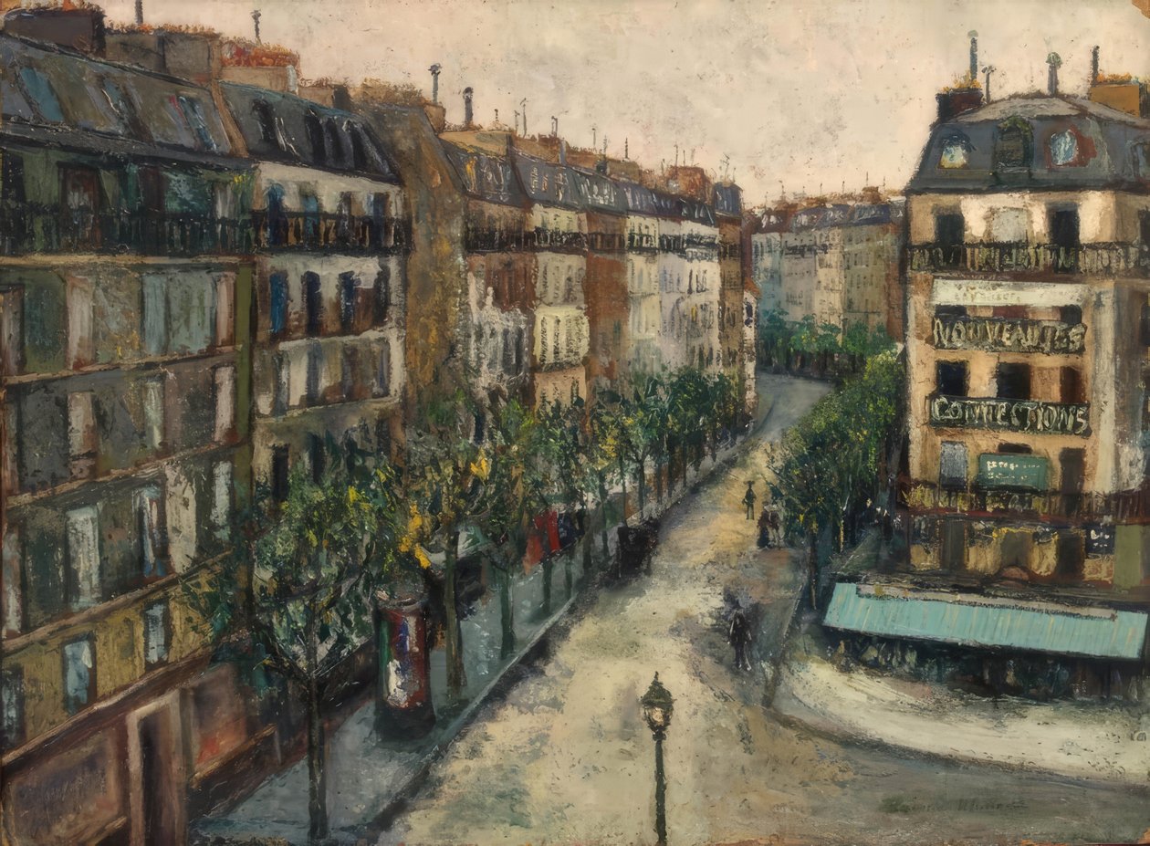 Ulica Custine w Montmartre autorstwa Maurice Utrillo