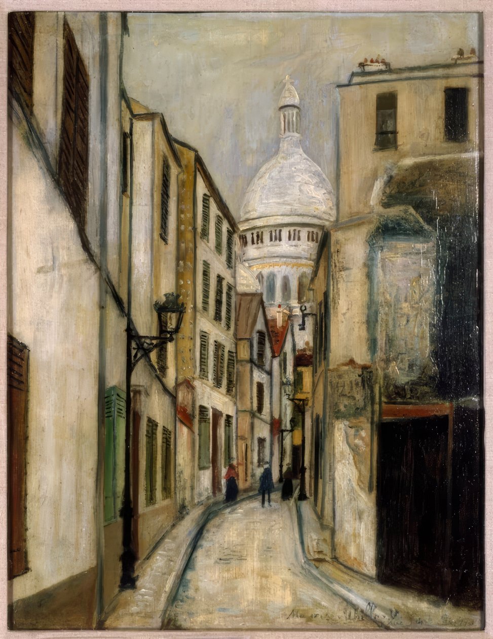 Ulica Saint-Rustique autorstwa Maurice Utrillo
