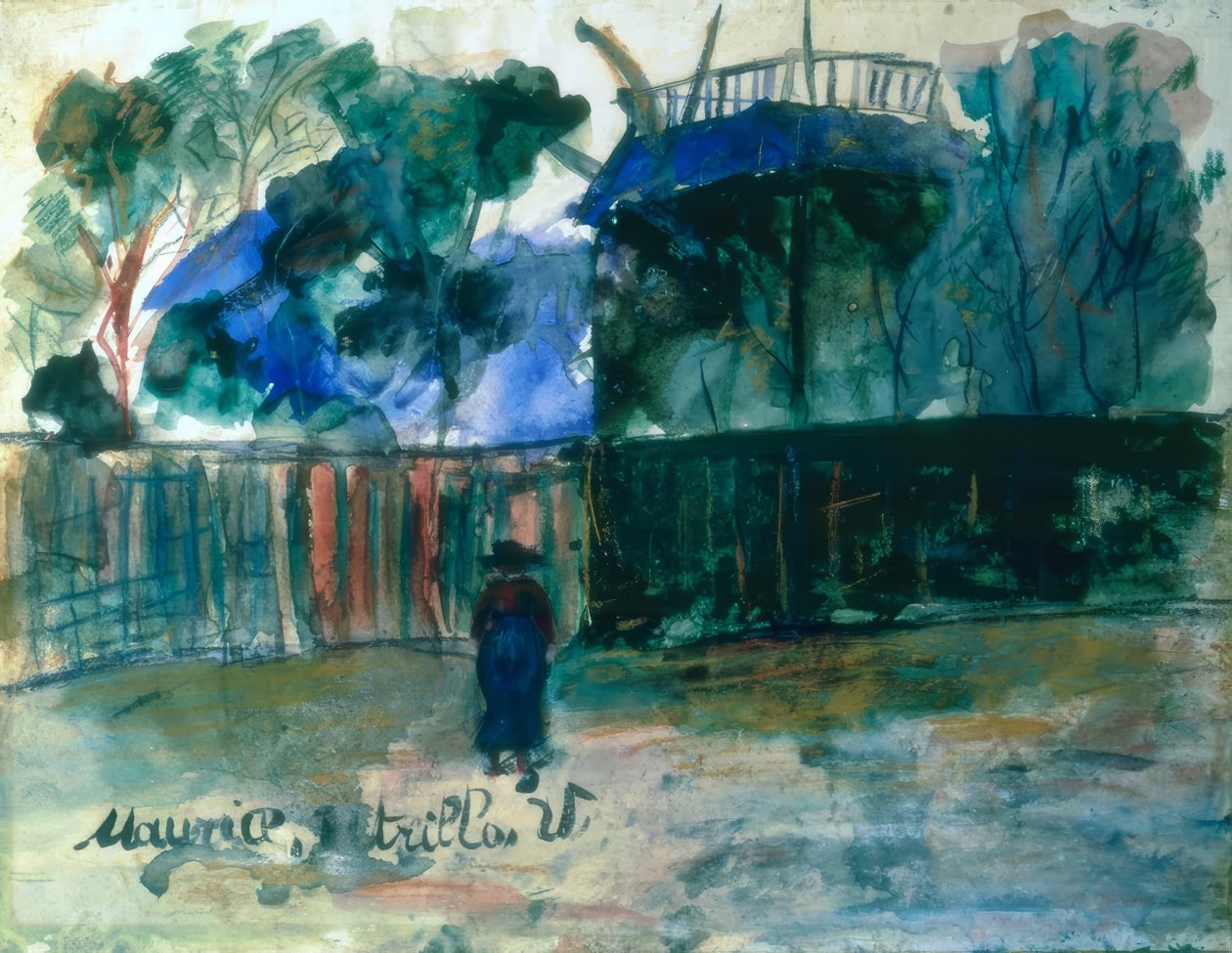 Straße in Montmartre von Maurice Utrillo