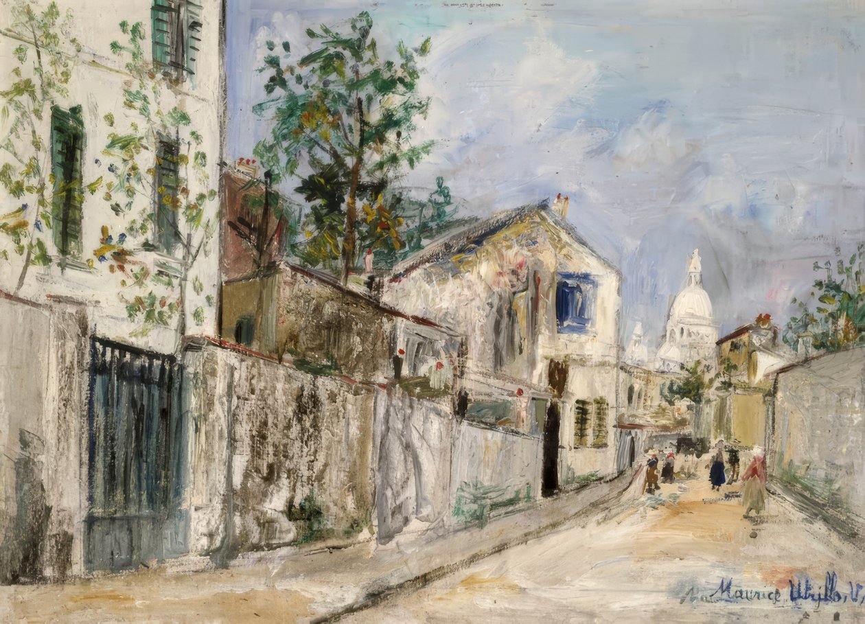 Ulica Abreuvoir autorstwa Maurice Utrillo