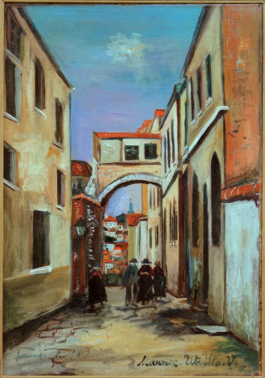 Ulica w Villefranche autorstwa Maurice Utrillo