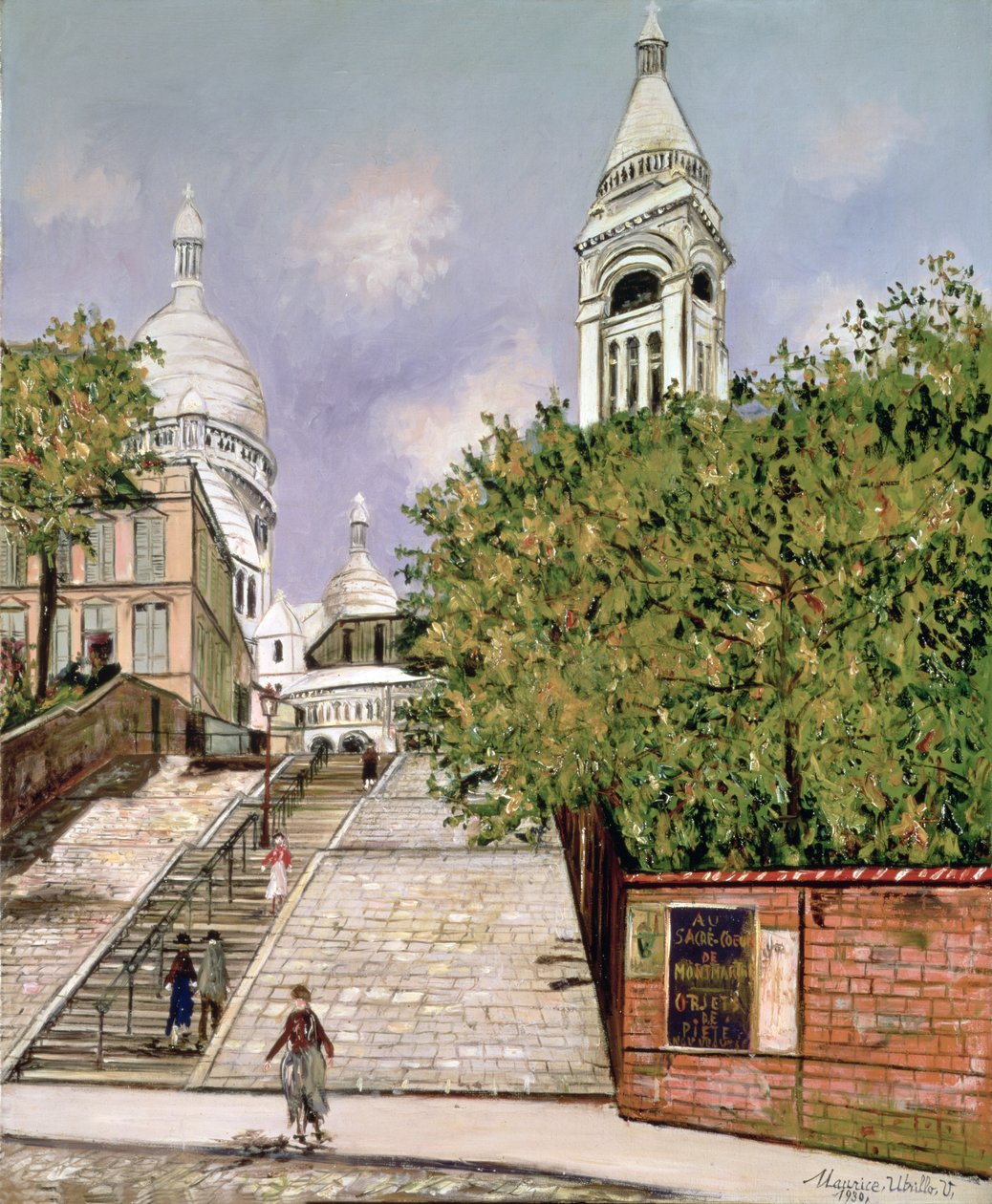 Schody Sacré-Cœur, Montmartre autorstwa Maurice Utrillo