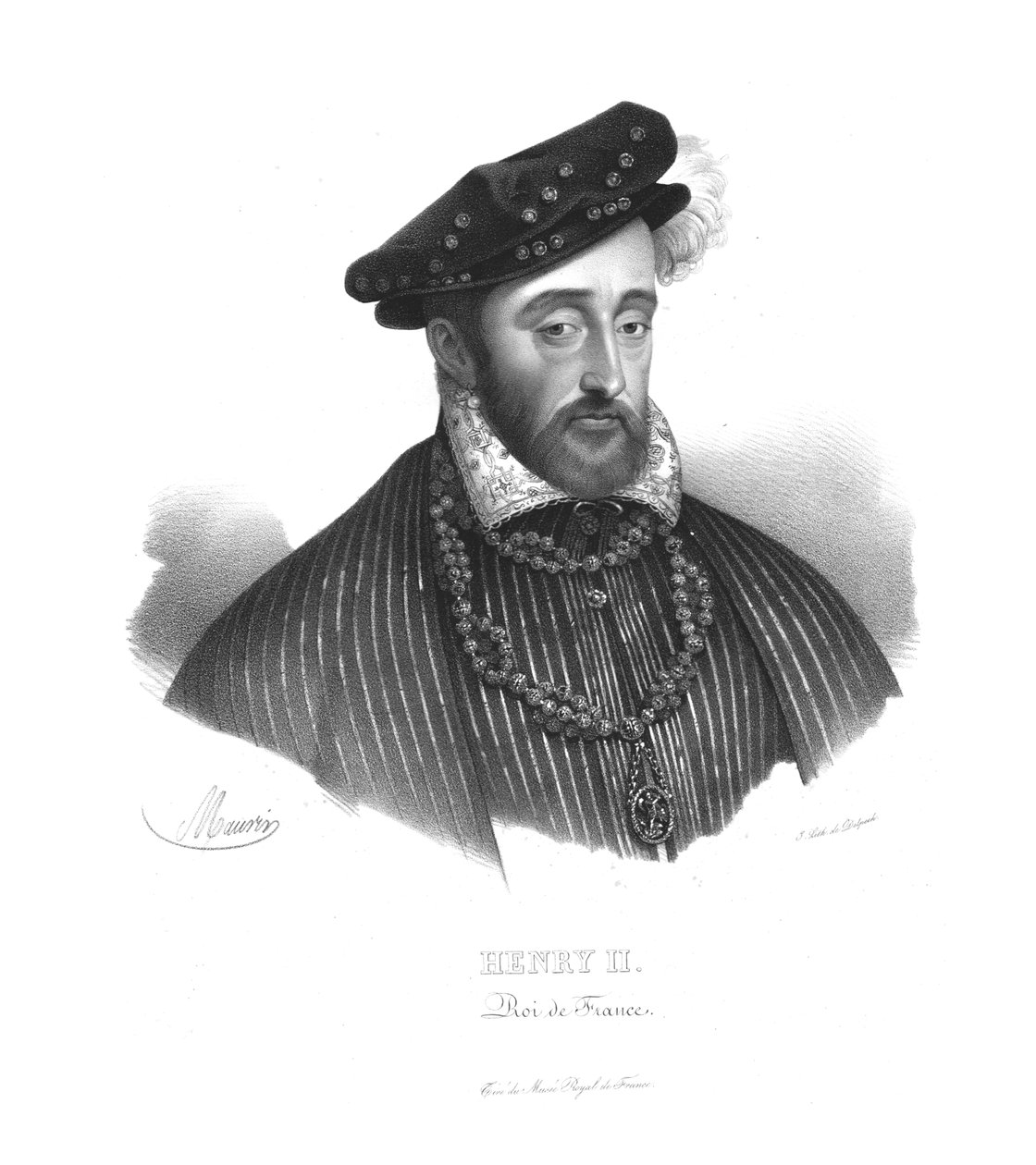 Henryk II, król Francji, ok. 1820 r. autorstwa Maurin